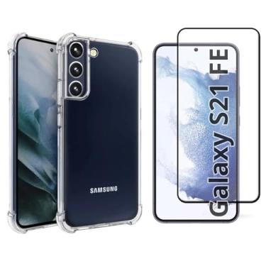 Imagem de Capa Capinha Case + Película de Vidro 3D para Samsung Galaxy S21 FE