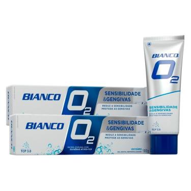 Imagem de Kit 2 Creme Dental Bianco O2 Sensibilidade + Gengivas 100g