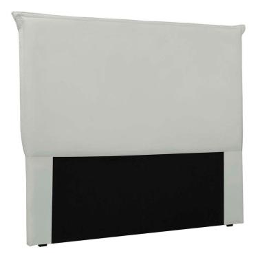 Imagem de Cabeceira Estofada Nápoles 140cm Casal Veludo Cinza Claro
