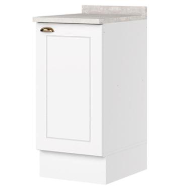 Imagem de Balcao Com Tampo 1 Porta 40 Cm Americana Branco Calcare Henn Branco Calcare