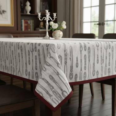 Imagem de Toalha de Mesa Teka Basic 6 Lugares Retangular Estampada 1,40m x 2,10m