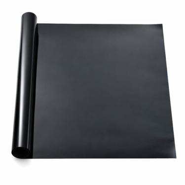 Imagem de Xelsluthe Fundo preto de aquário, papel de parede de fundo de tanque de peixes adesivo eletrostático decoração de aquário 11,8 pol. × 39,10 cm