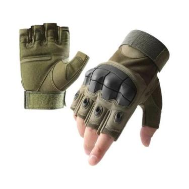 Imagem de Luvas Táticas De Verão Masculinas E Femininas, Meio Dedo, Palma Reforç