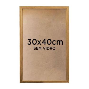 Imagem de Moldura Quadro Caixa 3cm 30x40cm Foto Poster Ilustração Sem Vidro - Vá