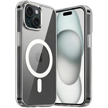 Imagem de Capa Mag-Safe para [iPhone 15 PRO] Capinha Slim Premium com [Proteção de Câmera] Magnetica Clear Case Transparente [Anti-Amarelamento], Compatível com MagSafe, Resistente a Riscos e Anti Impacto