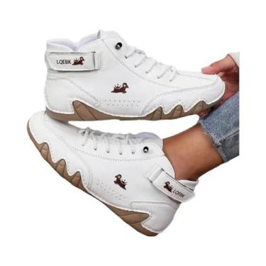 Imagem de Botas Femininas Casuais De Couro Cano Alto Com Costura Exclusiva, Cada