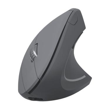 Imagem de Mouse sem Fio Power Fit PM300 Vertical Ergonômico 2.4 GHZ Recarregável 1600 DPI Cinza Vinik