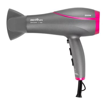 Imagem de Secador de Cabelos BSC2200 2100W Tecnologia Tourmaline Ion 3 Temperaturas Rosa, Cinza Britânia Bivolt