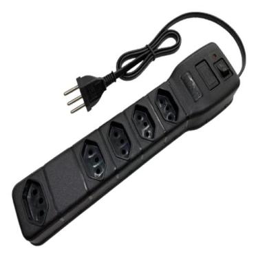 Imagem de Filtro De Linha Pvc 5 Tomadas Com Fusivel Bivolt Multicraft