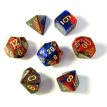 Imagem de Chessex CHX26429 Dice-Gemini Set, One Size, Blue/Red/Gold