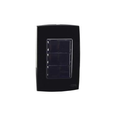 Imagem de Conjunto 3 Interruptores Simples Preto Force Line
