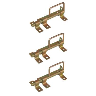 Imagem de Kit 3 Trincos com Alça Portão Porteira Aço Bicromado 180mm