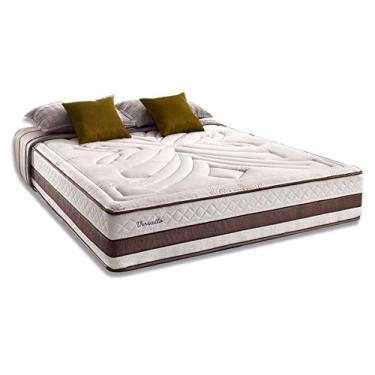 Imagem de Colchão Queen Versatto Mola Ensacada (33x158x198) Branco e Marrom