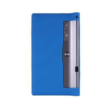 Imagem de INSOLKIDON Capa para tablet Lenovo Yoga Tab 3 Pro 10.1 YT3-X90F X90L Tab3 Plus YT-X703F X703L, cobertura total, ultrafina, de silicone, à prova de choque, leve (azul escuro)