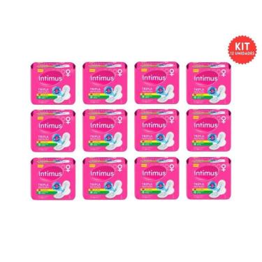Imagem de Absorvente Intimus Tripla Proteçao Com8 Seca Com Abas - 12Un