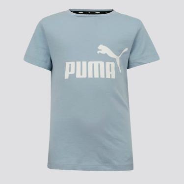 Imagem de Camiseta Puma ESS Logo Juvenil Azul-Unissex