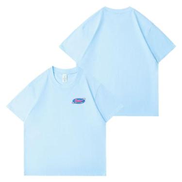 Imagem de Camiseta Follow Concert Support Seventeen Merchandise for Fans Star Style Camiseta Algodão Gola Redonda, Azul claro 1, G