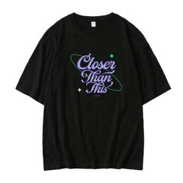 Imagem de Camiseta Jimin Closer Than This Star Style Estampada Manga Curta para Fãs, 1 preto, G