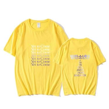 Imagem de Camiseta JIN Su-ga V Jimin Jungkook J-Hope RAPMONSTER Estampada Yet to Come Camiseta Unissex Manga Curta, Amarelo, XXG