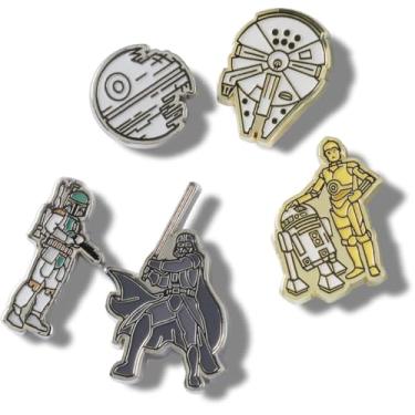 Imagem de Crocs Baby Yoda Coleção Star Wars, vários pacotes de berloques, pacote com 5, Star Wars, 5 Pack