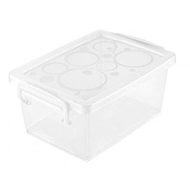 Imagem de Ordene - Mini Caixa Organizadora de 650ml com Travas, Cor Cristal, Linha Bel, Ordene