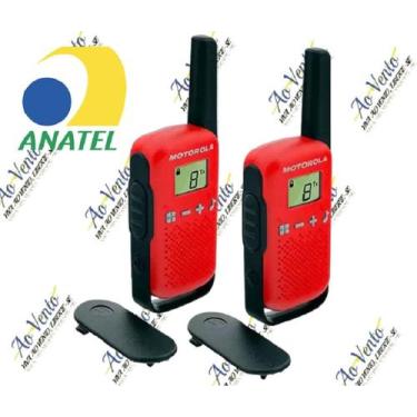 Imagem de Rádio Comunicador Motorola Talkabout T110 25km Vermelho E Preto 2 Unid