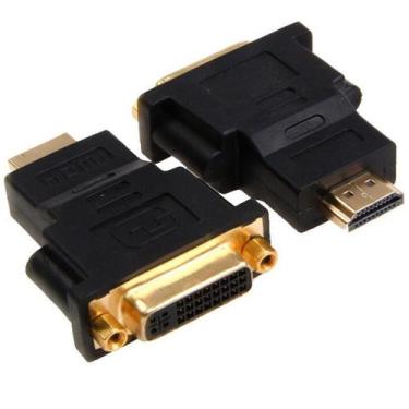 Imagem de Adaptador Conversor Dvi-i Dl 24+5 Fêmea X Hdmi Macho - TechBrasil