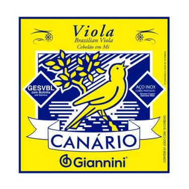 Imagem de Encordoamento giannini canario viola cebolao mi tensao leve gesvbl aço