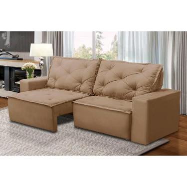 Imagem de Sofá Retrátil e Reclinável 3 lugares com Molas 1,80m Alicia Suede Capp