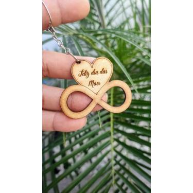 Imagem de Chaveiro Infinito Mãe 120 unidades MDF já vão todos montados, festa, l