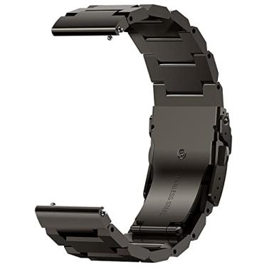 Imagem de KOSPET Pulseiras de relógio de metal de 22 mm para relógio inteligente Tank T2 M2 M3 (preto)