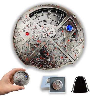 Imagem de Unique Roulette Dice Metal Mechanical Dice Spinner DND Roller D&D Steampunk Retro Spinner D6, D8, D10, D12 for TRPG DND Gifts for Players DM Game Masters