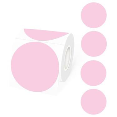 Imagem de Adesivos Térmicos STARLIBOO - 7,62cm (Redondos), Rosa - 400 Etiquetas/
