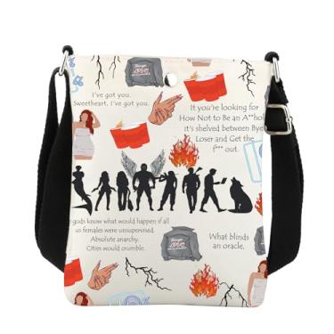 Imagem de Bolsa tiracolo Crescent City Light It Up Crescent City Merch Crescent City Presentes Inspirados em Livros Fantasia Romance Gift Sling Bag, Branco