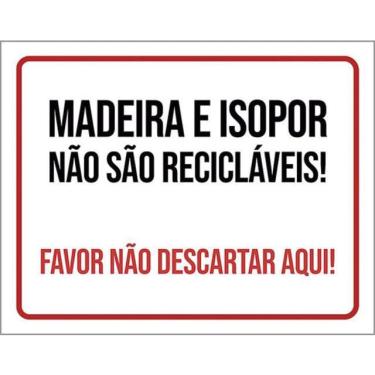 Imagem de Kit 10 Placas Madeira Isopor Não Sâo Recicláveis 36X46