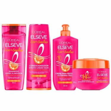 Imagem de Elseve Liso dos Sonhos Kit - Shampoo + Condicionador + Máscara Capilar
