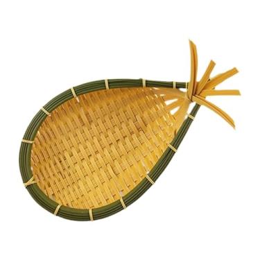 Imagem de Ioensy Cesta de vime imitação de vime em formato de peixe decoração bandeja de servir portátil cesta de frutas para casa supermercado sala de estar café, Pequeno