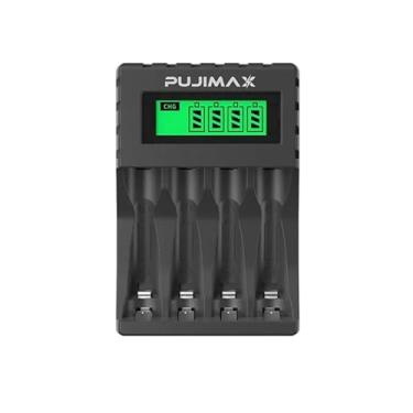 Imagem de Carregador de Bateria Recarregável Display LCD Adaptador Portátil Cabo USB Interface Baterias Tipo C Ferramenta de Carregamento Rápido AA E AAA