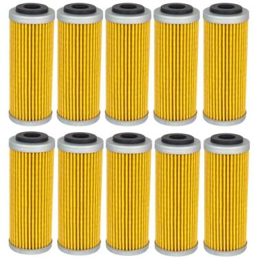 Imagem de EZROAD Filtro de óleo 10X 77338005100 compatível com KTM 2007-2025 250 350 400 450 500 530 EXC-F SX-F XC-F XCF-W EXC EXC-R SMR Edição de fábrica seis dias compatível com Husqvarna FE 450 350 0 FC 25 0
