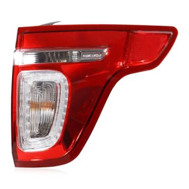 Imagem de Conjunto de luzes traseiras direitas compatível com Ford Explorer 2011-2015 estilo original, lanternas traseiras de substituição para BB5Z13404C