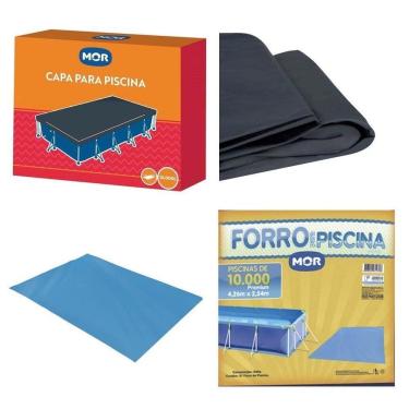 Imagem de Kit Capa + Forro Para Piscina Premium 10000 Litros - Mor
