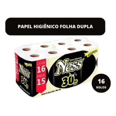 Imagem de Papel Higiênico Ness Folha Dupla 30 M De 16 Un