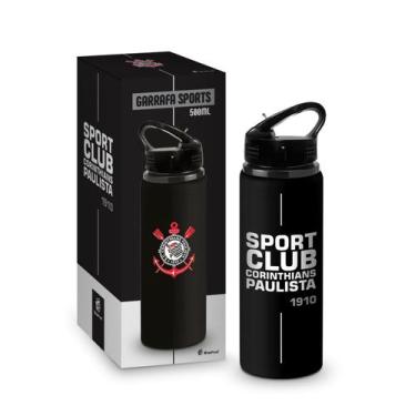 Imagem de Garrafa Alumínio Corinthians 500ml Timão Oficial - Brasfoot