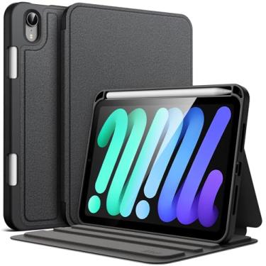 Imagem de JETech Capa para iPad Mini (A17 Pro, 2024 Modelo, 7ª) / Mini 6 (2021 Modelo, 6ª) com Porta-Pencil, Case Protetora Slim Folio com Suporte para Tablet, Ativação/Repouso Automático (Preto)