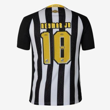 Imagem de Camisa Santos II 25/26 Neymar N 10 Torcedor Umbro Masculina, Preto, Br