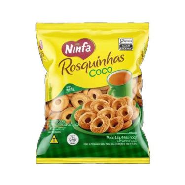 Imagem de Kit c/ 4 Biscoito Rosquinha Coco Ninfa Pacote 500g