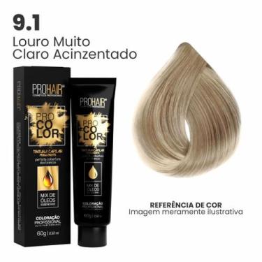 Imagem de Coloração Profissional 60g Pro Color - PROHAIR, 9.1 Louro Muito Claro 