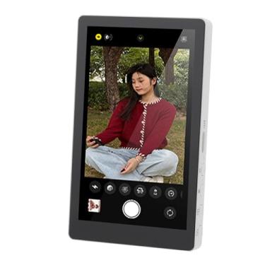 Imagem de Yunseity Tela Magnética Vlog Selfie Selfie Treling Trowless Câmera Visor Com Bateria de 1500mAh de 3,97 Polegadas para Stream Ao Photography (Branco)