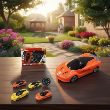 Imagem de Carrinho de Controle Remoto Race HR-150 - Escala 1:24, 3 Funções (Avançar, Ré, Luzes), Design Esportivo, Ideal para Crianças a Partir de 3 Anos, Brinquedo Infantil - Cores Sortido