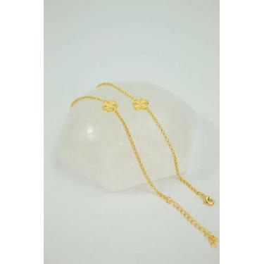 Imagem de Pulseira Trevo - Bijuteria de Latao com Banho de Ouro 18k - no-brand